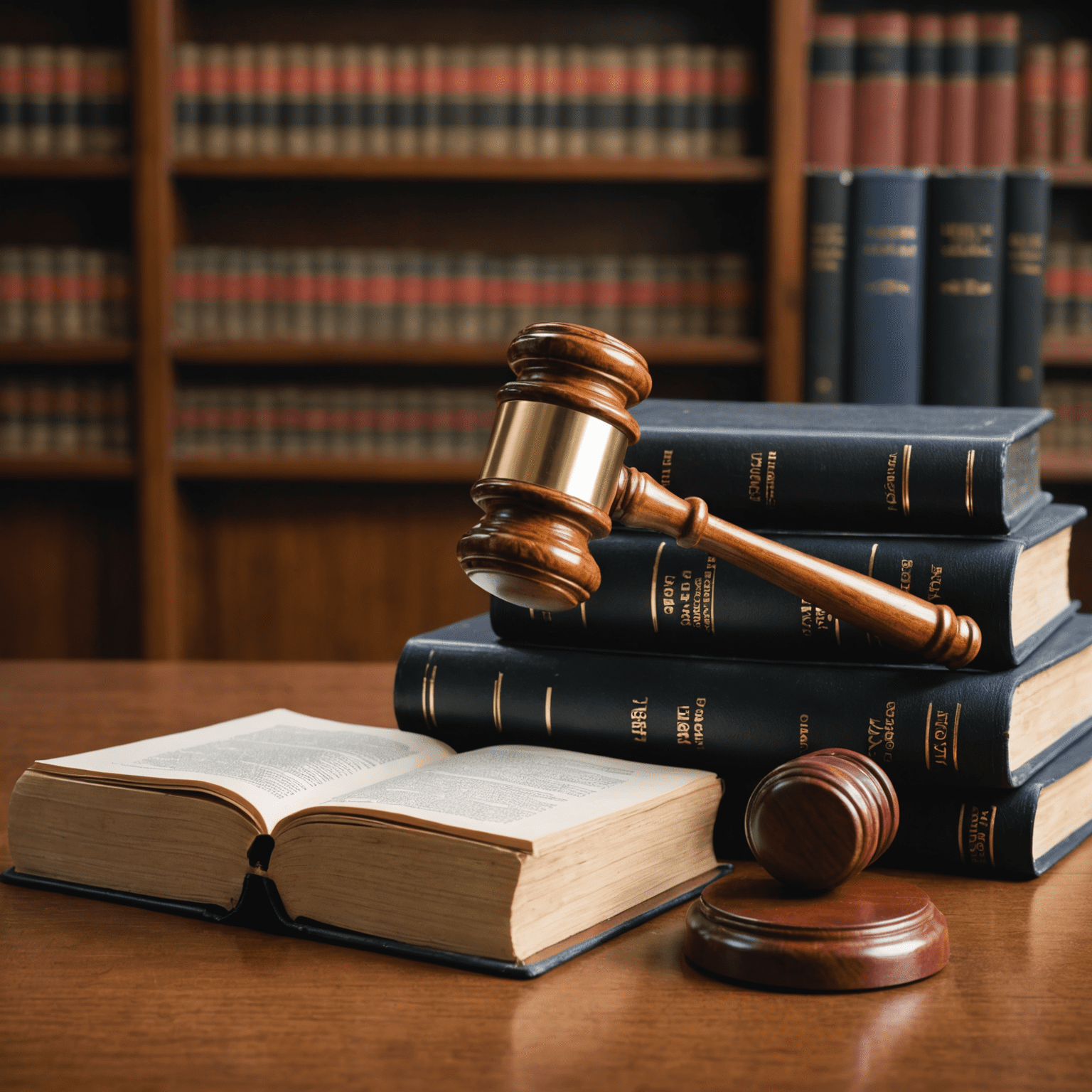 A gavel and legal books, symbolizing the South African legal system and key considerations for businesses