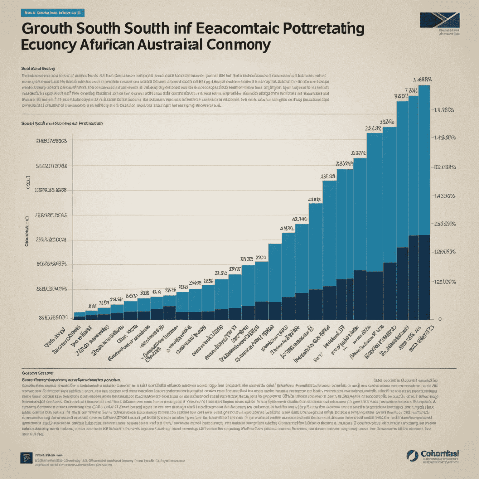 A graph showing growth potential in key sectors of the South African economy